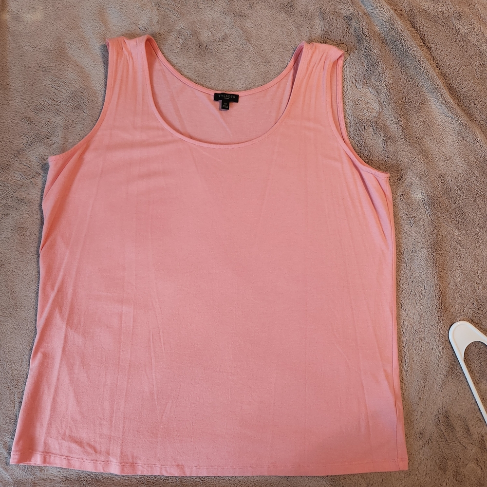 Talbots Pink Sleeveless Fitted Tank Top